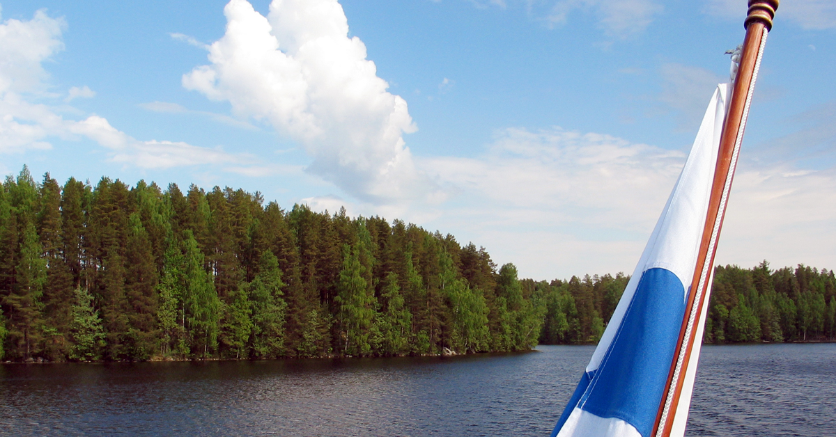 A view from the boat to the lake.