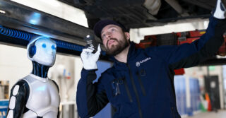 Inspector and a robot